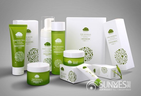 柏束天然有機護膚品瓶型外包裝設(shè)計案例