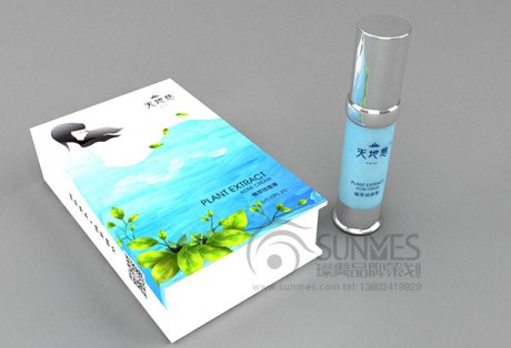 天地姿護膚品插畫風格包裝設(shè)計